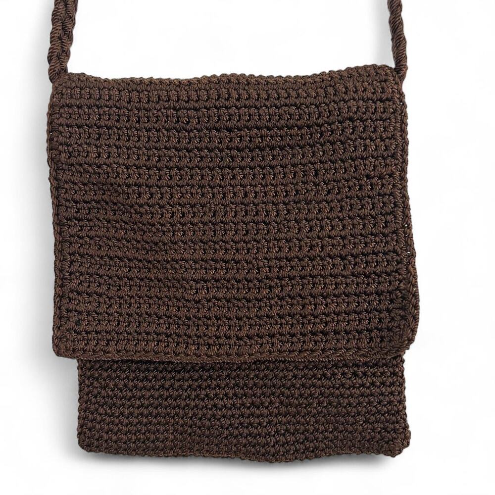 The Sak chocolate brown crochet bag